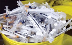 syringes waste